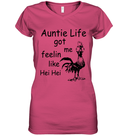 lvxj auntie life got me feeling like hei hei moana disney shirts women v neck t shirt 39 front heliconia