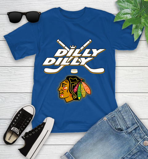 NHL Chicago Blackhawks Dilly Dilly Hockey Sports Youth T-Shirt 9