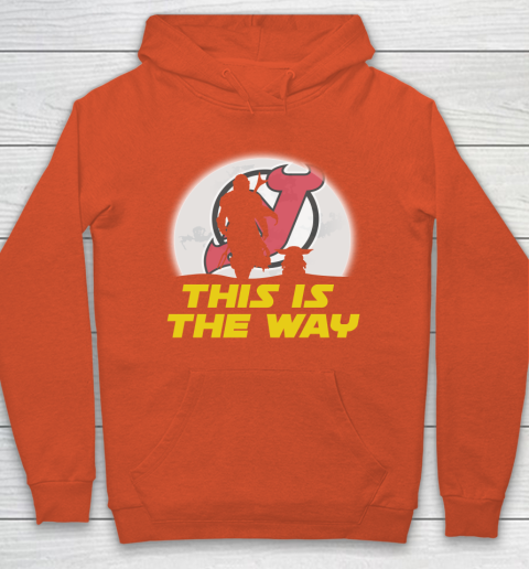New Jersey Devils NHL Ice Hockey Star Wars Yoda And Mandalorian This Is The Way Hoodie 3