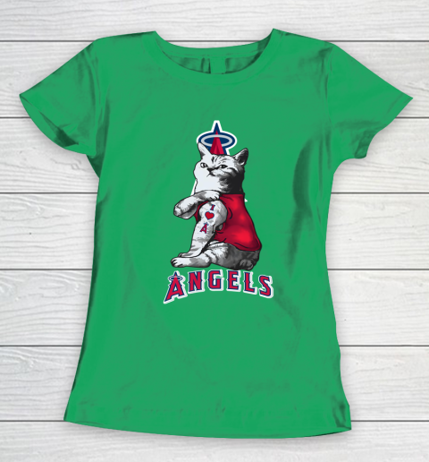 MLB Baseball My Cat Loves Los Angeles Angels Women's T-Shirt 5