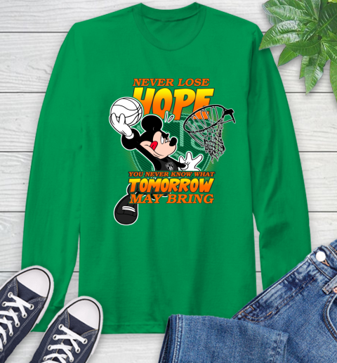 Brooklyn Nets NBA Basketball Mickey Disney Never Lose Hope Long Sleeve T-Shirt 8