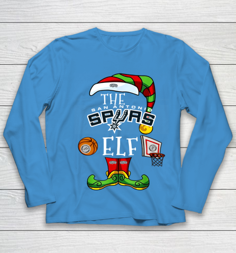 San Antonio Spurs Christmas ELF Funny NBA Youth Long Sleeve 5