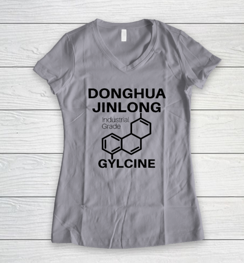 Donghua Jinlong Industrial Grade Glycine Women's V-Neck T-Shirt 2