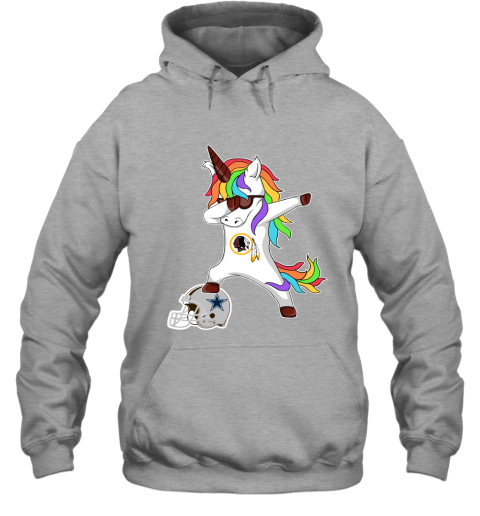 Football Dabbing Unicorn Steps On Helmet Washington Redskins Hoodie