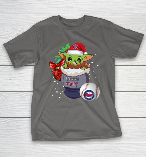 Minnesota Twins Christmas Baby Yoda Star Wars Funny Happy MLB T-Shirt 9