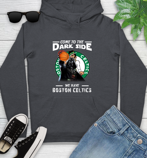 NBA Come To The Dark Side We Have Boston Celtics Star Wars Darth Vader Basketball Youth Hoodie 10