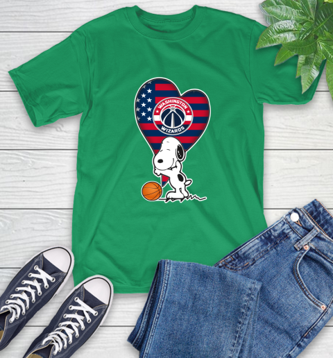 Washington Wizards NBA Basketball The Peanuts Movie Adorable Snoopy T-Shirt 7