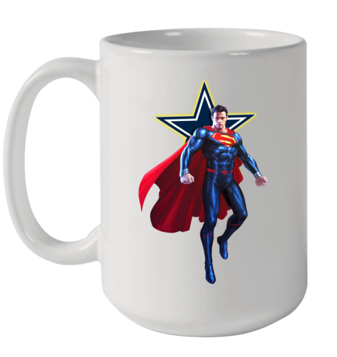 NFL Superman DC Sports Football Dallas Cowboys Ceramic Mug 15oz