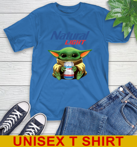 Star Wars Baby Yoda Hugs Natural Light Beer Shirt 9