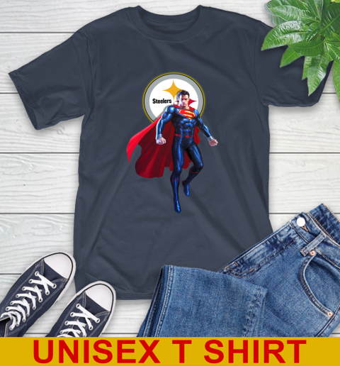 NFL Superman DC Sports Football Pittsburgh Steelers T-Shirt 4