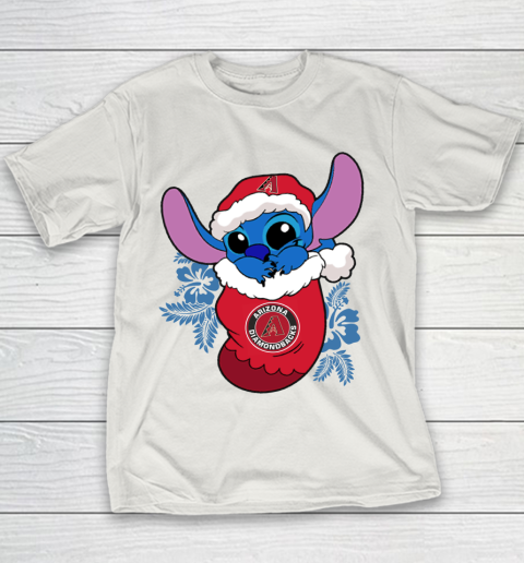 Arizona Diamondbacks Christmas Stitch In The Sock Funny Disney MLB Youth T-Shirt 11