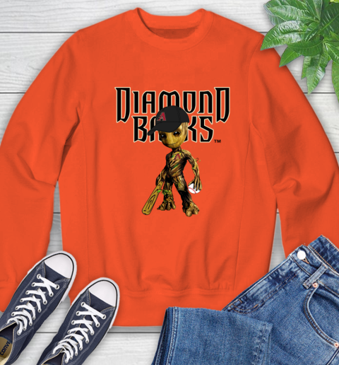 MLB Arizona Diamondbacks Groot Guardians Of The Galaxy Baseball Sweatshirt 4
