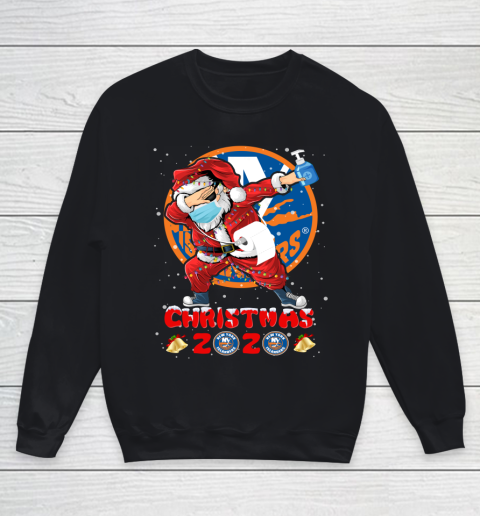 New York Islanders Funny Santa Claus Dabbing Christmas 2020 NHL Youth Sweatshirt