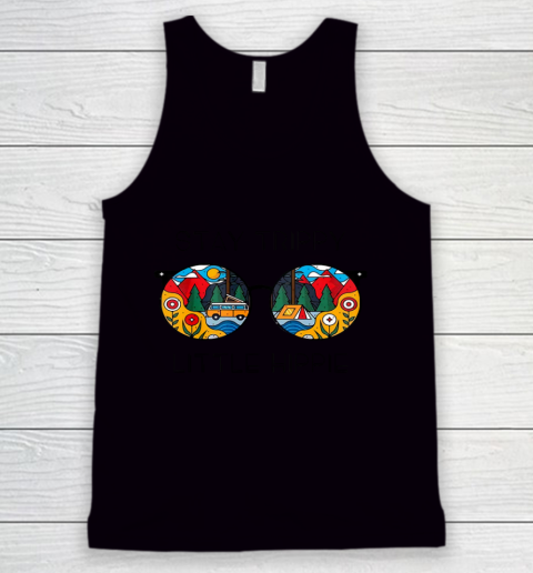 Stay Trippy Little Hippie Glasses Shirt Hippie Camping Gift Tank Top