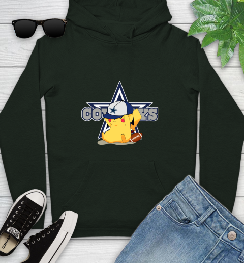 NFL Pikachu Football Sports Dallas Cowboys Youth Hoodie 13