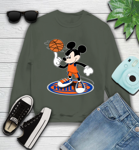 NBA Basketball New York Knicks Cheerful Mickey Disney Shirt Youth Sweatshirt 9
