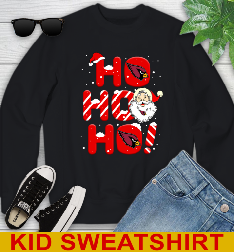 Arizona Cardinals NFL Football Ho Ho Ho Santa Claus Merry Christmas Shirt Youth Sweatshirt