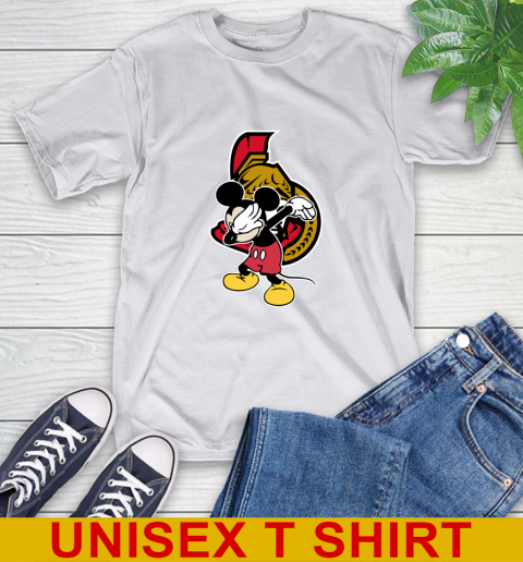 Ottawa Senators NHL Hockey Dabbing Mickey Disney Sports T-Shirt 12