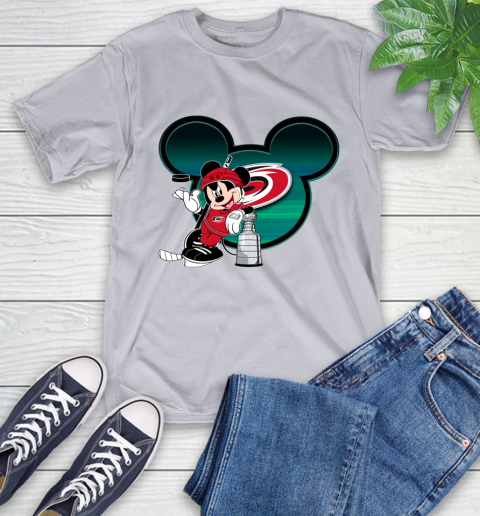 NHL Carolina Hurricanes Stanley Cup Mickey Mouse Disney Hockey T Shirt T-Shirt 6