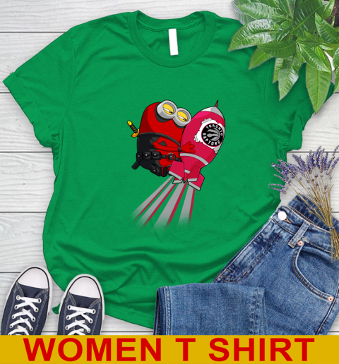 NBA Basketball Toronto Raptors Deadpool Minion Marvel Shirt Women's T-Shirt 7