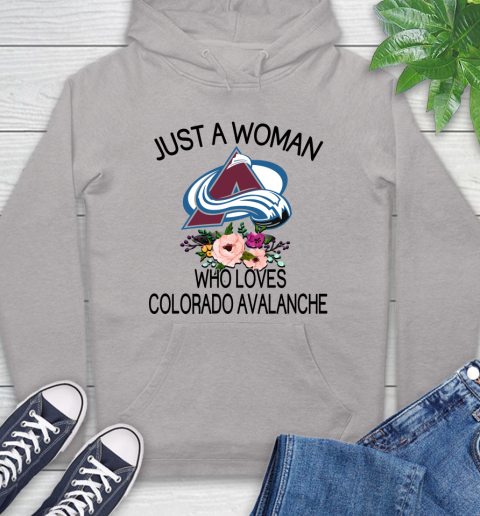 NHL Just A Woman Who Loves Colorado Avalanche Hockey Sports Hoodie 10
