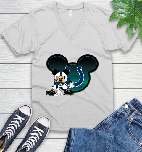 NFL Indianapolis Colts Mickey Mouse Disney Football T Shirt V-Neck T-Shirt