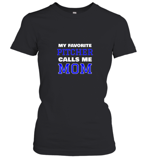 Womens My Favorite Pitcher Calls Me Mom Baseball Softball Women's T-Shirt