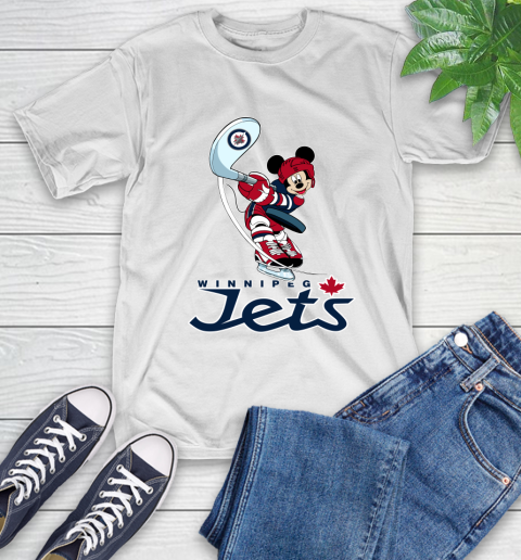 NHL Hockey Winnipeg Jets Cheerful Mickey Mouse Shirt T-Shirt 2
