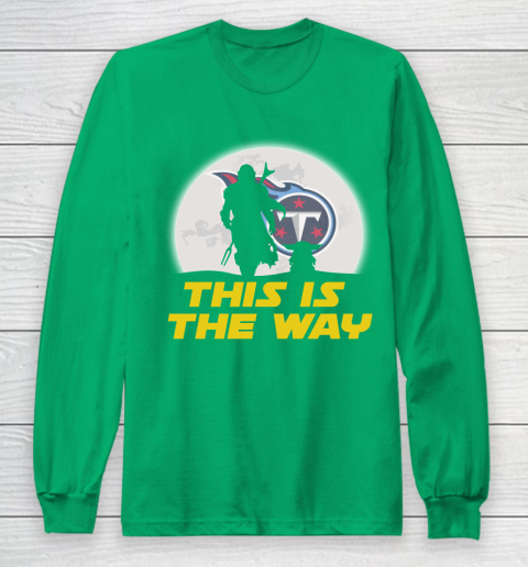 Tennessee Titans NFL Football Star Wars Yoda And Mandalorian This Is The Way Long Sleeve T-Shirt 4