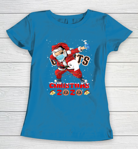 San Francisco Giants Funny Santa Claus Dabbing Christmas 2020 MLB Women's T-Shirt 6