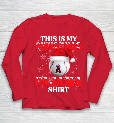 Los Angeles Angels This Is My Christmas Pajama Shirt MLB Youth Long Sleeve 8