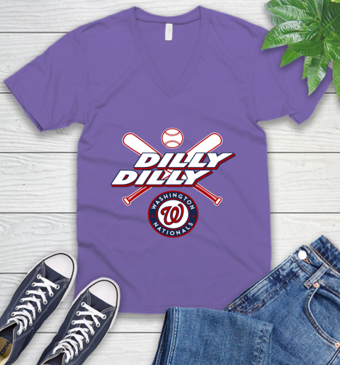 MLB Washington Nationals Dilly Dilly Baseball Sports V-Neck T-Shirt 10