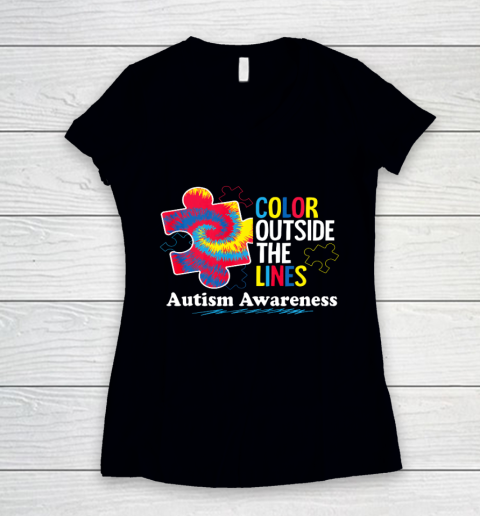 Autism Tee Shirts for Women Women's V-Neck T-Shirt