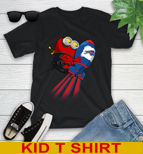NFL Football Buffalo Bills Deadpool Minion Marvel Shirt Youth T-Shirt