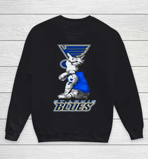 NHL My Cat Loves St.Louis Blues Hockey Youth Sweatshirt
