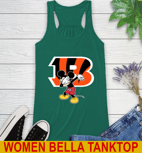 Cincinnati Bengals NFL Football Dabbing Mickey Disney Sports Racerback Tank 7
