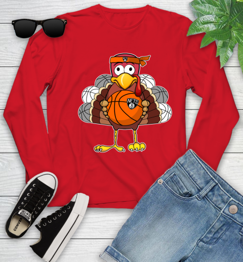 Brooklyn Nets Turkey thanksgiving day Youth Long Sleeve 11