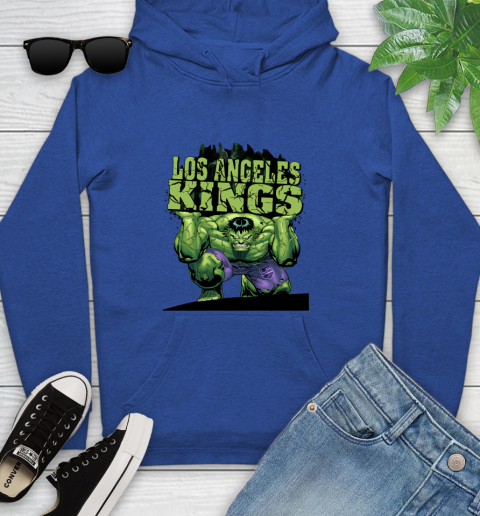 Los Angeles Kings NHL Hockey Incredible Hulk Marvel Avengers Sports Youth Hoodie 9