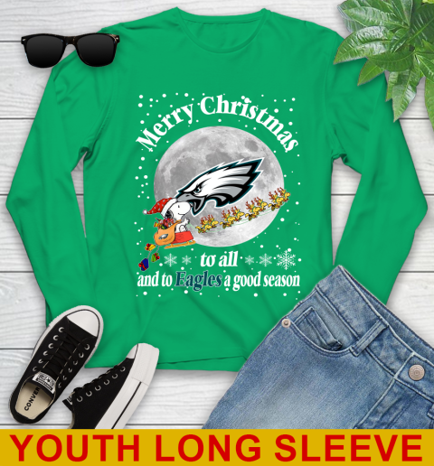 Philadelphia Eagles Merry Christmas To All And To Eagles A Good Season NFL Football Sports Youth Long Sleeve 7
