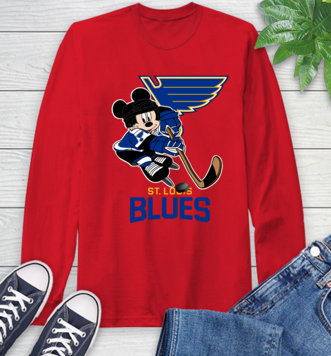 NHL St.Louis Blues Mickey Mouse Disney Hockey T Shirt Long Sleeve T-Shirt 10
