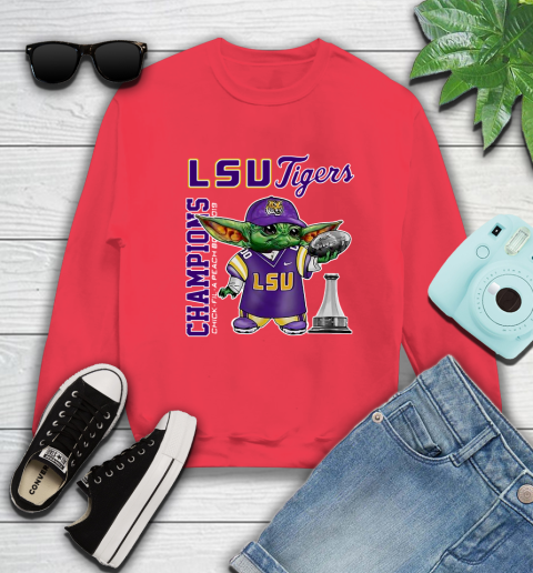 Baby Yoda LSU Tigers Champion Shirt 34
