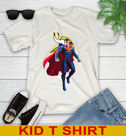 NFL Superman DC Sports Football Minnesota Vikings Youth T-Shirt