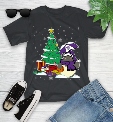Sacramento Kings NBA Basketball Cute Tonari No Totoro Christmas Sports Youth T-Shirt