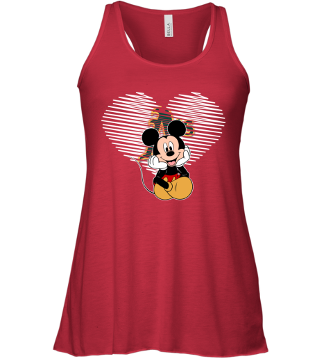 MLB Oakland Athletics The Heart Mickey Mouse Disney Baseball T Shirt SN7MHEQGlYJ flowy tank 32 95 151514 front red