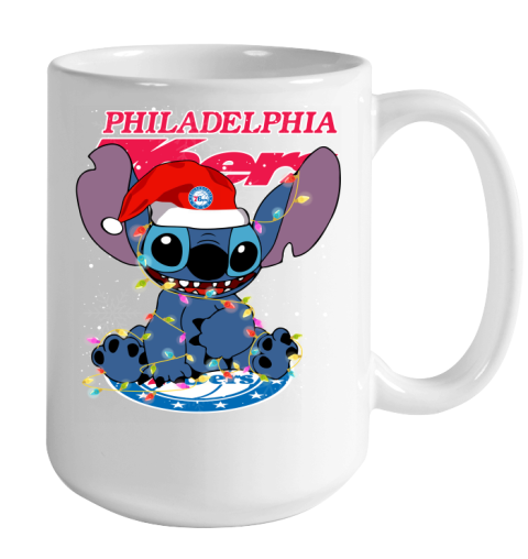 Philadelphia 76ers NBA noel stitch Basketball Christmas Color Changing Mug 15oz 2
