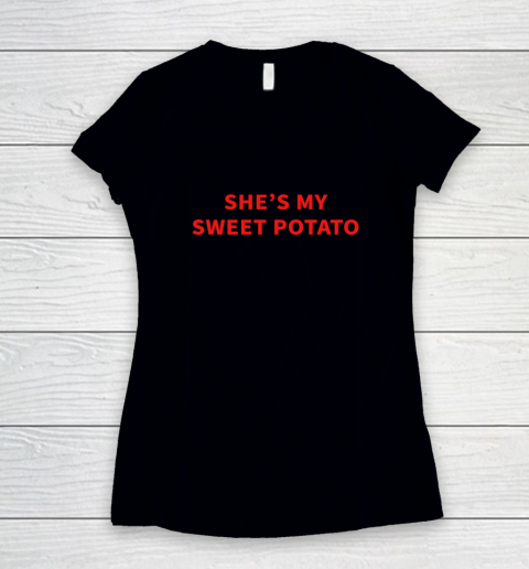 She is My Sweet Potato Women's V-Neck T-Shirt