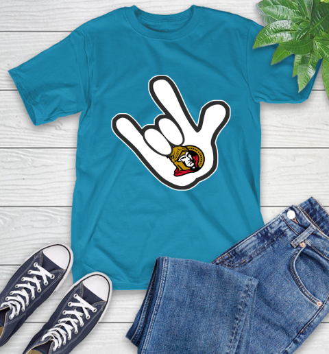 Ottawa Senators NHL Hockey Mickey Rock Hand Disney T-Shirt 8