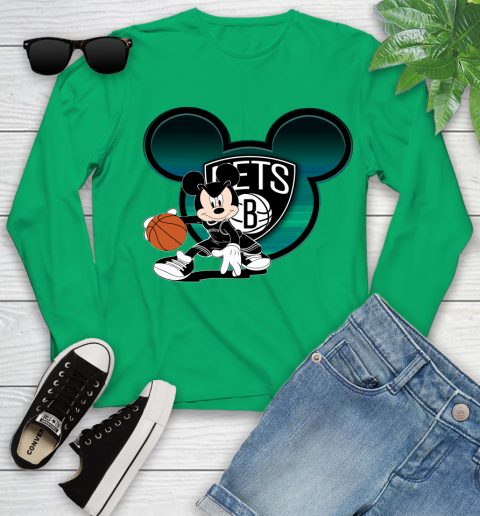 NBA Brooklyn Nets Mickey Mouse Disney Basketball Youth Long Sleeve 6