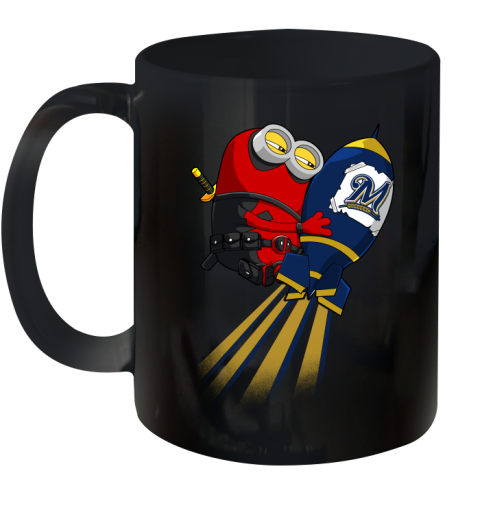MLB Baseball Milwaukee Brewers Deadpool Minion Marvel Shirt Ceramic Mug 11oz
