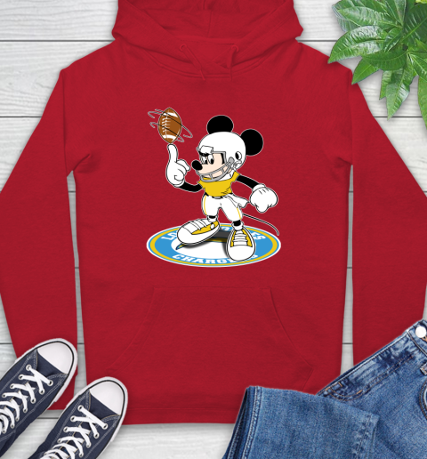 NFL Football Los Angeles Chargers Cheerful Mickey Disney Shirt Hoodie 11